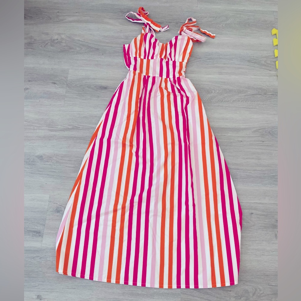 H&M Pink Tie strap dress